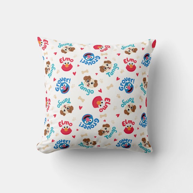 Coussin Sesame Street | Tango, Elmo et Grover (Recto)
