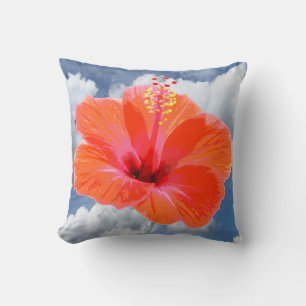 Coussin Seule une fleur d'Hibiscus + votre texte et vos id