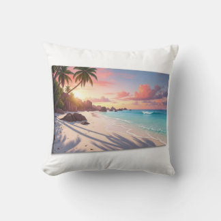 Coussin Seychelles Sunrise Beach Jeu d'oreiller