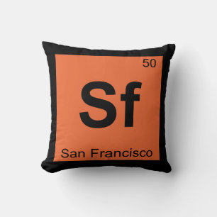 Coussin Sf - San Francisco City Chimie Tableau Périodique