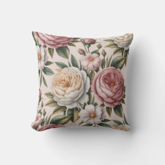 Coussin Shabby chic vintage roses cottagecore