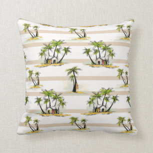 Coussin Shack tropical et paumes
