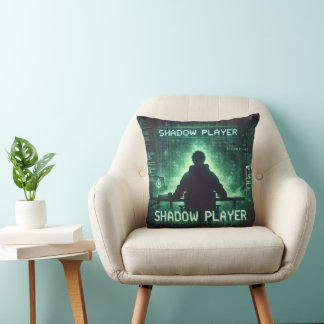 Coussin Shadow Player - Cyberpunk Gamer Art