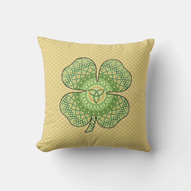 Coussin Shamrock celte (Recto)