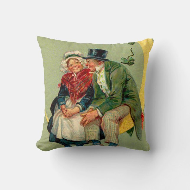 Coussin Shamrock Leprechaun à quatre feuilles (Recto)