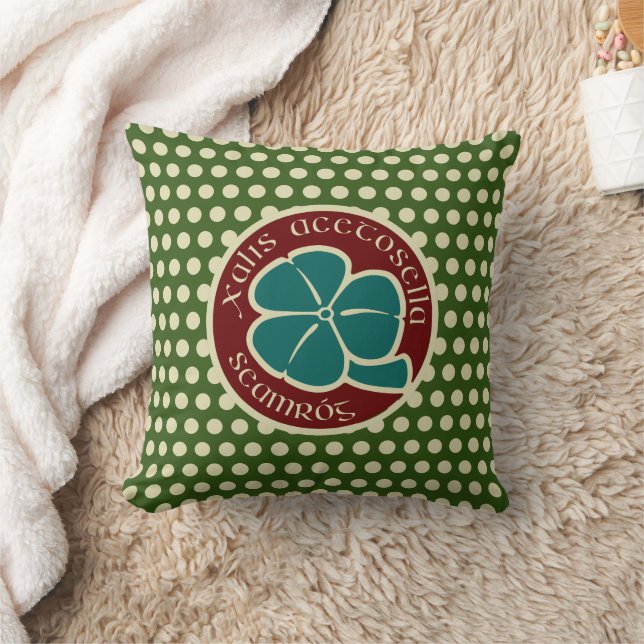 Coussin Shamrock vert Saint Patrick's Day Floral Art (Couverture)