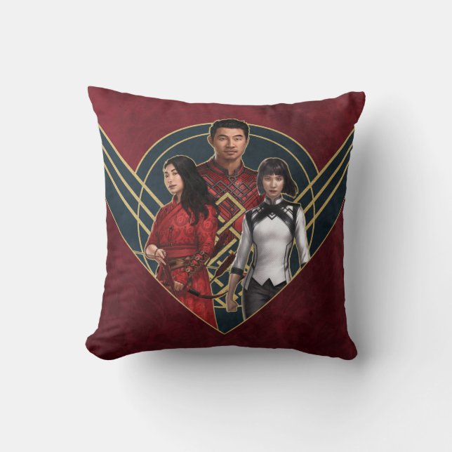 Coussin Shang-Chi, Katy et Xialing (Recto)