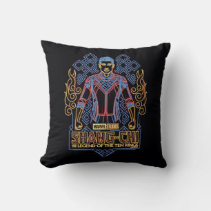 Coussin Shang-Chi Neon Lumière Graphique
