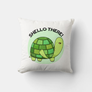 Coussin Shello There Funny Tortoise Pun