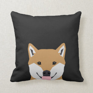 Coussin Shiba Inu - jolie illustration pour chien pour les