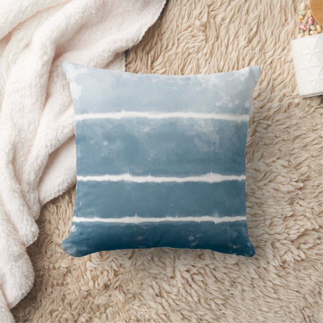 Coussin Shibori Ombre Retro Tie Dye Hippie Indigo (Couverture)