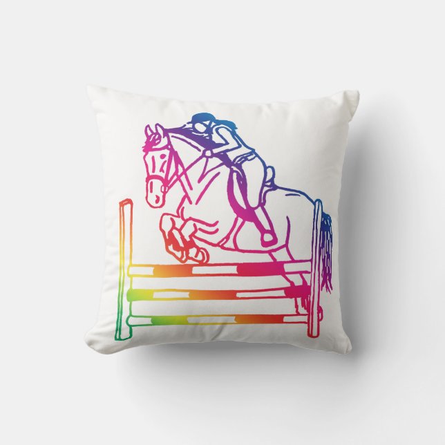 Coussin showjumper d'arc-en-ciel (Recto)