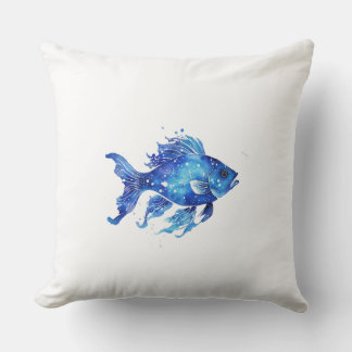 Coussin Si Grand Poisson Bleu