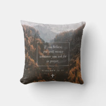 Si vous croyez Matthieu 21: 22 Foi Verset biblique