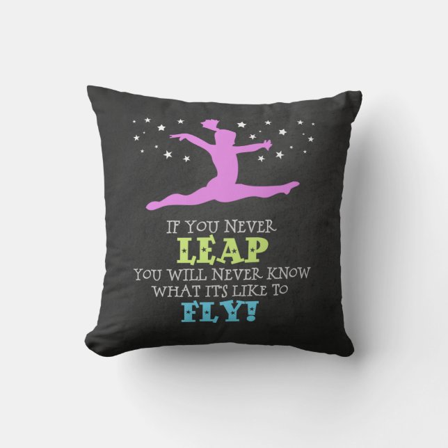 Coussin Si vous ne sautez jamais - citation inspirée de (Recto)