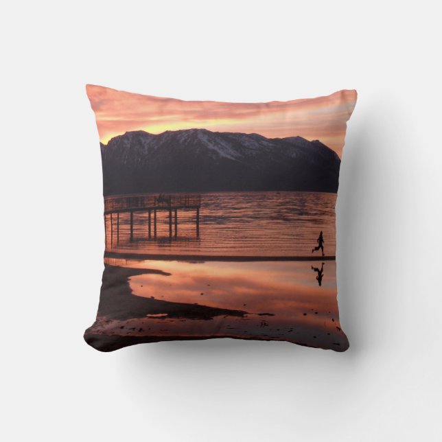 Coussin Sierra Nevada Mountain Range à South Lake Tahoe (Recto)