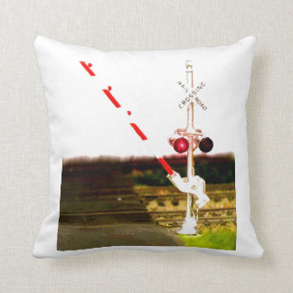 Coussin Signal de croisement de chemin de fer et voies