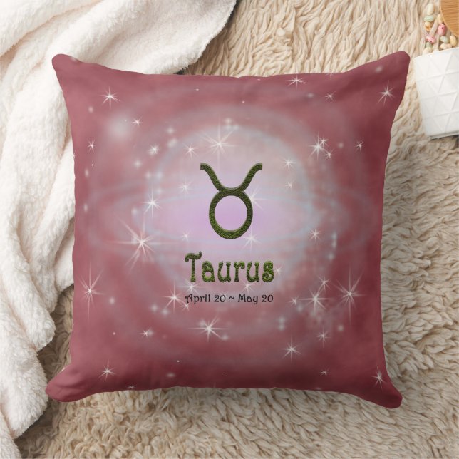 Coussin Signe astrologique du zodiaque de couleur Pick Tau (Couverture)
