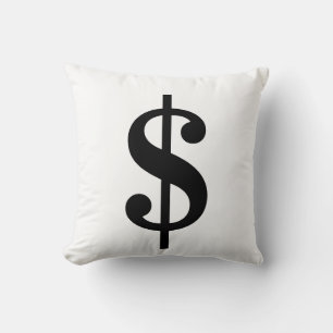 Coussin Signe dollar   Alphabet classique simple