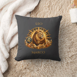 Coussin Signe du zodiaque Lion Personnalisé