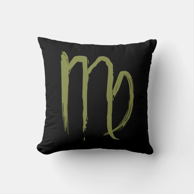 Coussin SIGNE Zodiaque VIRGO Juillet Août Anniversaire Ast (Recto)