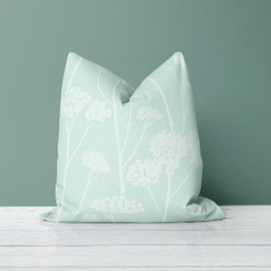 Coussin Silence de Prairie Aqua Douce Pale Seafoam