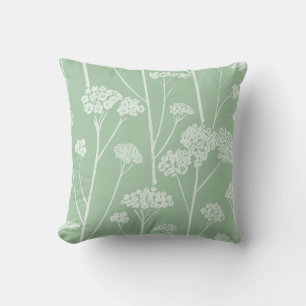 Coussin Silence Prairie Fleur Sauvage Vert Pâle Mousse de