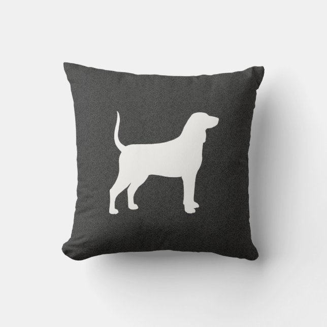 Coussin Silhouette à collier bleu (Recto)