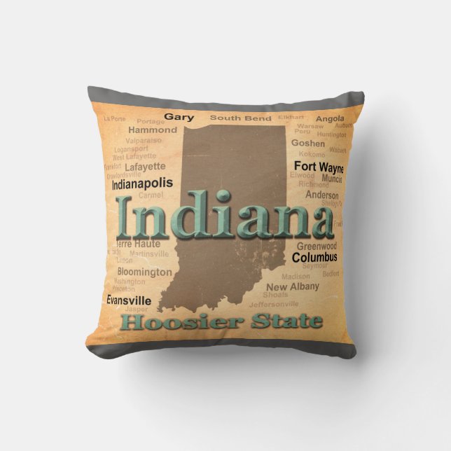 Coussin Silhouette âgée de carte de fierté d'état de (Recto)