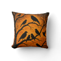 Silhouette d'arbre avec oiseaux