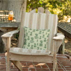Coussin Silhouette de cactus succulent dans des tasses et 