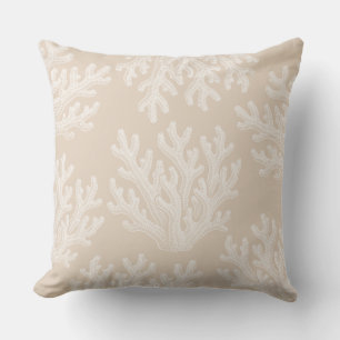 Coussin Silhouette de corail marin Sable caressé par le