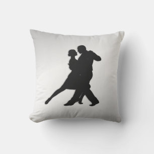 Coussin Silhouette de danseurs de Tango 2 Argent