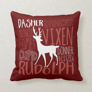 Coussin Silhouette de renne de Rudolph