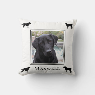 Coussin Silhouette du Labrador Retriever avec photo
