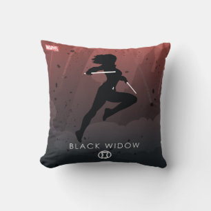 Coussin Silhouette héroïque de Black Widow