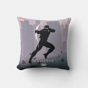 Coussin Silhouette héroïque de Hawkeye