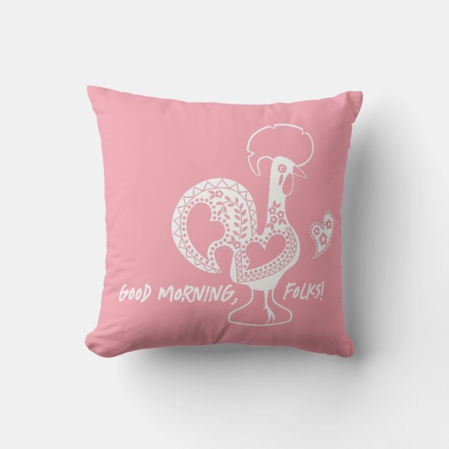 Coussin Silhouette Moderne Du Coq Portugais (Recto)