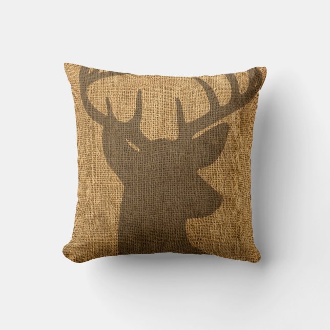 Coussin Silhouette rustique de mâle (Recto)