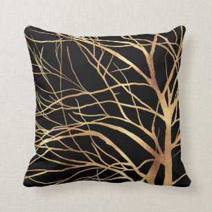 Coussin Silhouette Silhouette Silhouette Minimale Noir Des