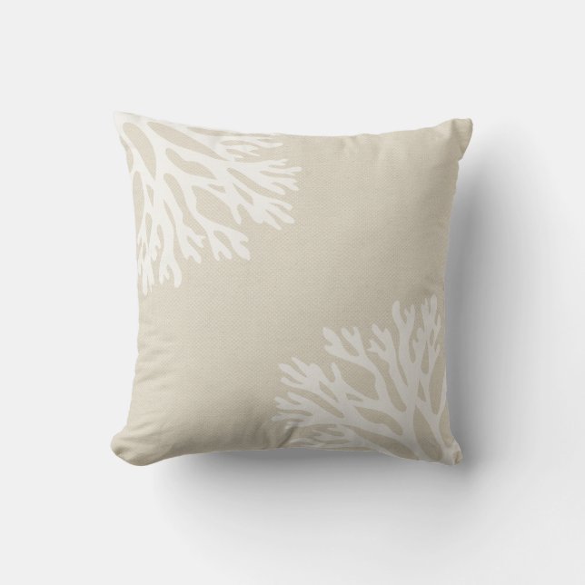 Coussin Silhouettes de corail de mer (Recto)