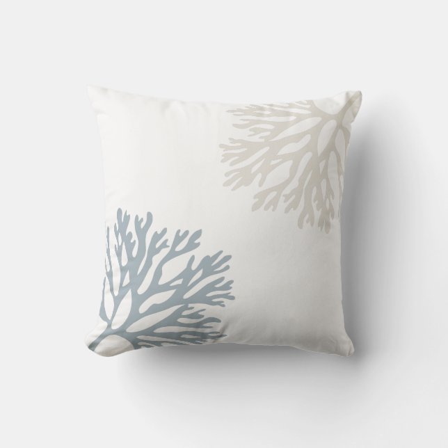 Coussin Silhouettes de corail de mer de sable (Recto)