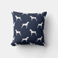 Silhouettes de pointeur brun allemand bleu