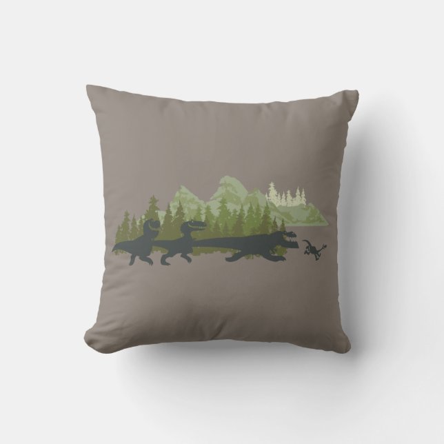 Coussin Silhouettes Dino En Cours (Recto)