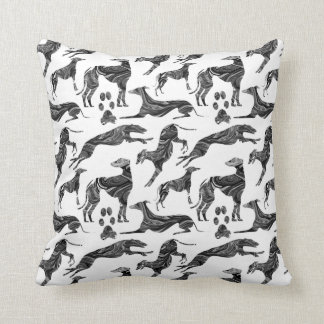 Coussin Silhouettes en marbre gris Greyhound