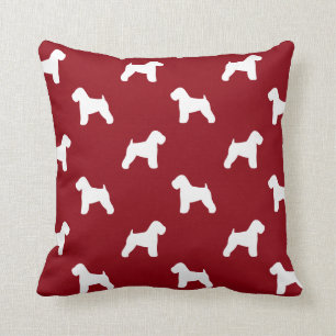 Coussin Silhouettes rouges de Terrier à revêtement soupl