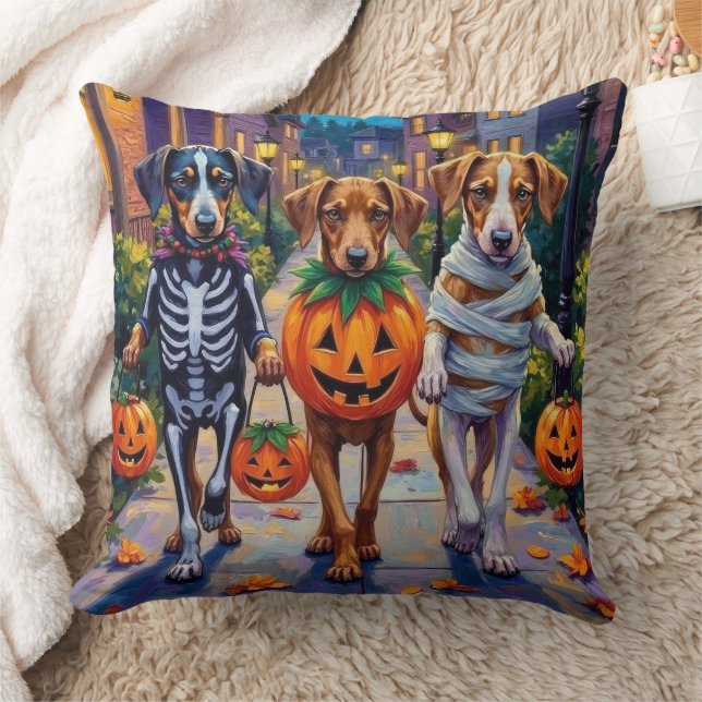 Coussin Silken Windhound Dogs in Halloween Costumes (Couverture)