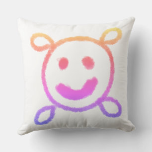 Coussin Simple aquarelle verte abstraite ajoutez logo text