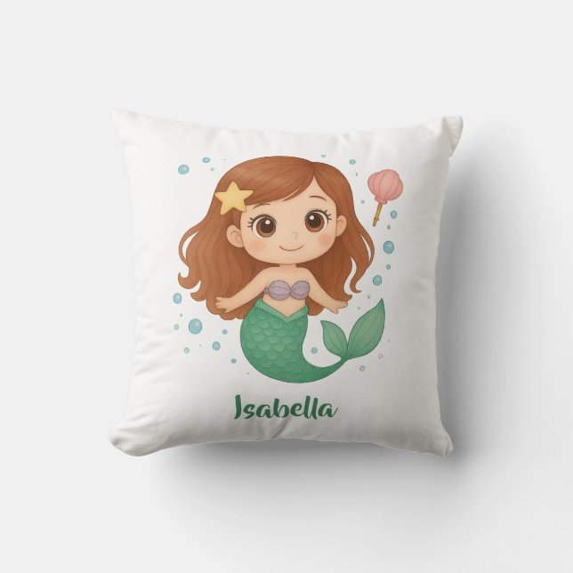 Coussin Simple cute little mermaid (Recto)