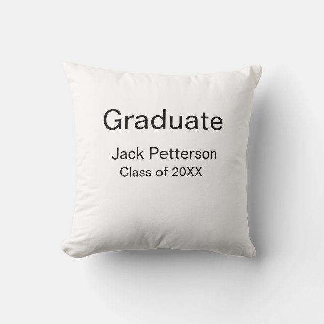 Coussin simple diplôme minimal ajouter nom classe moderne (Recto)